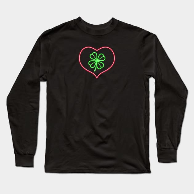 heart and lucky clover Long Sleeve T-Shirt by Kuchinska design